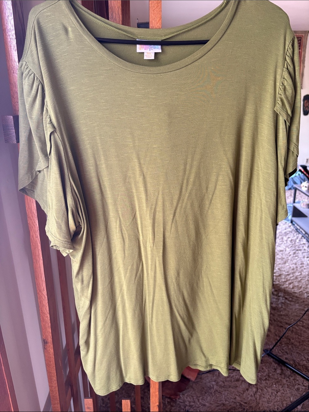 LuLaRoe Olive Green Short Sleeve Tee